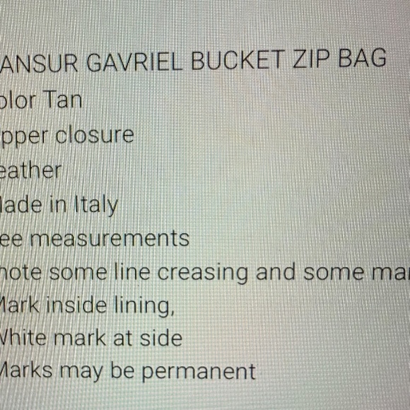 MANSUR GAVRIEL BUCKET ZIP BAG Tan - Picture 8 of 8